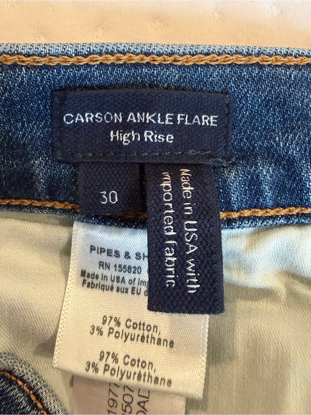 Veronica Beard Carson High Rise Ankle Kick-Flare Jeans | Roadside Blue | Size 30 - Picture 7 of 7